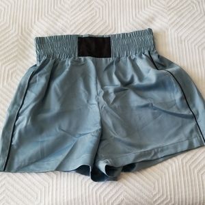 Women's satin boxer shorts.
